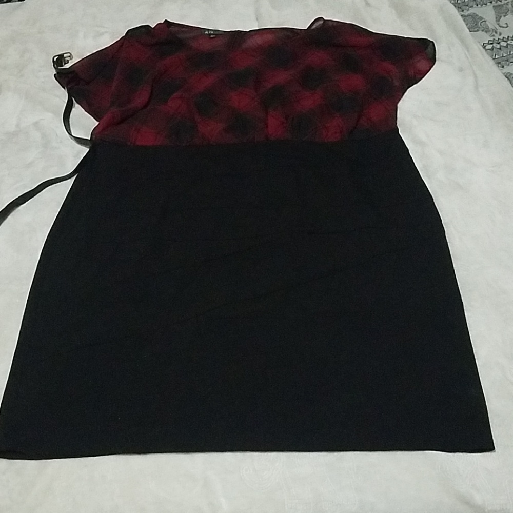 Red and Black Dress